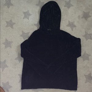 Chenille hooded sweater